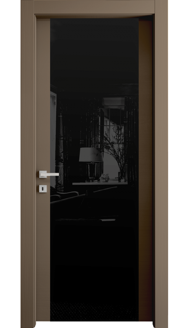 Межкомнатные двери Alberoporte VS35 (с чёрным стеклом)